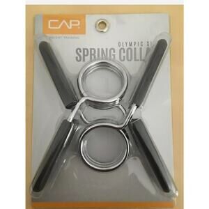 CAP Olympic Size Spring Collar 2" Bar Weight Holder Clamp Powerlifting Brand New